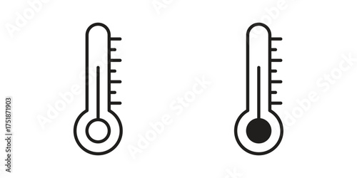 Thermometer icon. Monochrome simple icons for templates, web design
