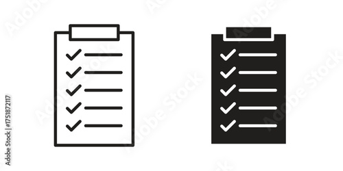 Task list icon. Monochrome simple icons for templates, web design