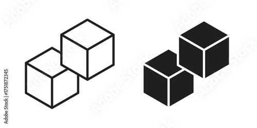 Sugar icon. Monochrome simple icons for templates, web design