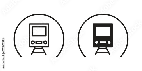 Subway icon. Monochrome simple icons for templates, web design