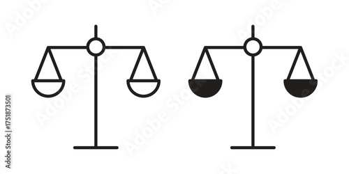 Scales icon. Monochrome simple icons for templates, web design