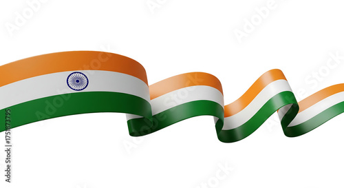 Free Download Waving indian flag ribbon for independence day on transparent background - GFXLoad