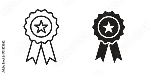 Rosette icon. Monochrome simple icons for templates, web design