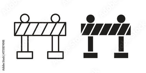 Roadblock icon. Monochrome simple icons for templates, web design