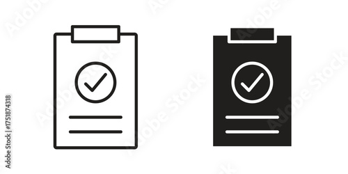 Result icon. Monochrome simple icons for templates, web design
