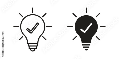 Idea icon. Monochrome simple icons for templates, web design