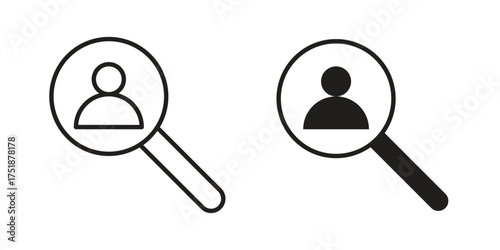 Hiring icon. Monochrome simple icons for templates, web design