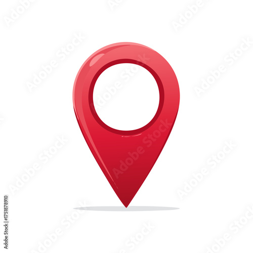 Red Map Pointer Location Symbol Navigation Direction Sign Icon Map Pin Graphic