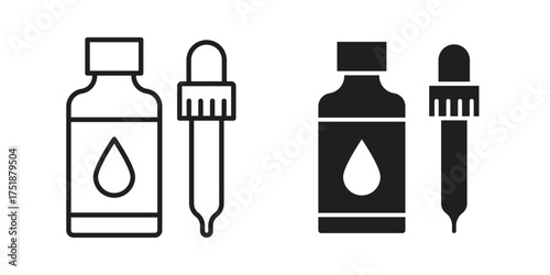 Essential oils icon. Monochrome simple icons for templates, web design