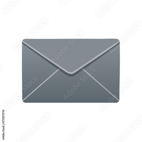 Gray Mail Envelope Icon Symbol Communication Correspondence