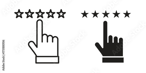 Customer feedback icon. Monochrome simple icons for templates, web design