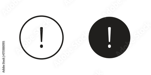 attention sign icon. Monochrome simple icons for templates, web design