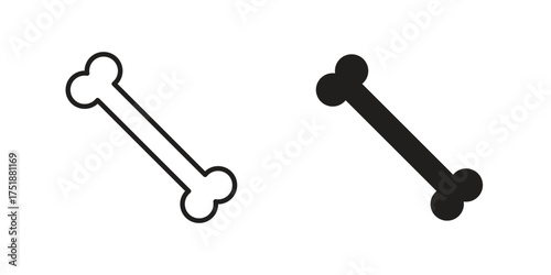 Bones icon. Monochrome simple icons for templates, web design