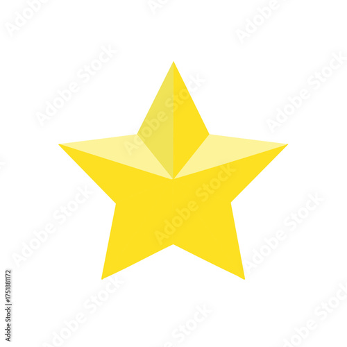 Stylized golden star illustration for concepts of achievement and excellence