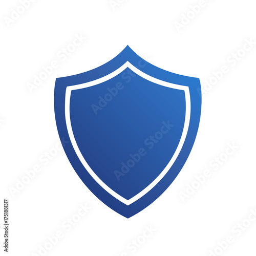 Free Download Blue shield icon illustration, security and protection symbol design, simple graphic element - GFXLoad