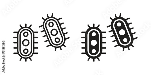 Bacteria icon. Monochrome simple icons for templates, web design