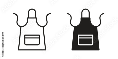 Apron icon. Monochrome simple icons for templates, web design