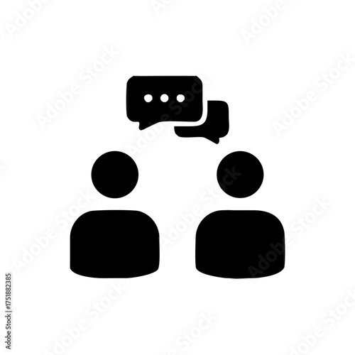 talk icon set. Discussion. dispute symbol. vector illustration