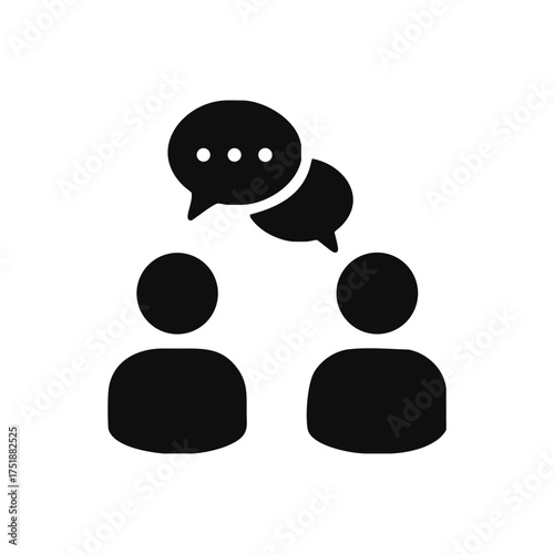 talk icon set. Discussion. dispute symbol. vector illustration