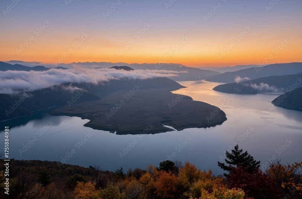Fototapeta premium sunrise over the mountains