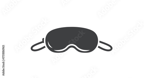 Dark Gray Sleep Mask Icon for Restful Sleep.