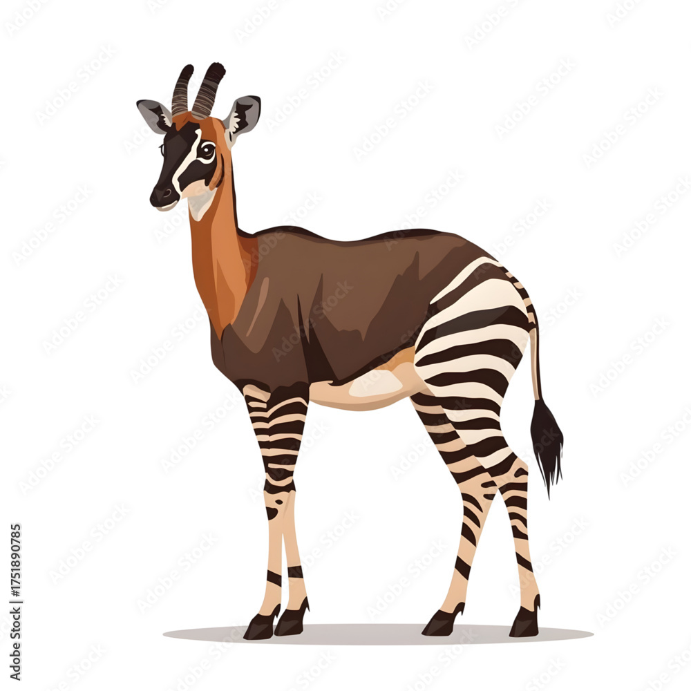 Obraz premium Okapi Vector Realistic