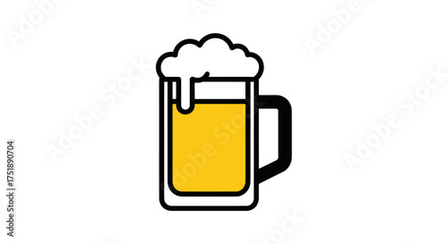 A refreshing glass of golden beer with a frothy white head.