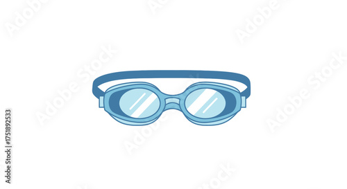 Blue Swimming Goggles with Clear Lenses.