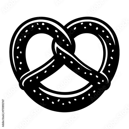 Authentic Traditional German Pretzel Icon Graphic Design Element Vector Illustration. Perfect for Bakery Logos, Snack Food Packaging, Oktoberfest Themes, Deli Menus, and Salty Treat Concepts. Classic