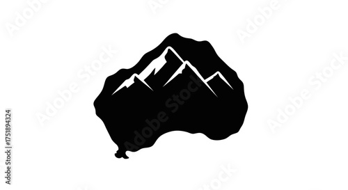 vector illustration of an abstract background, silhouette icon of the Australian continent map.