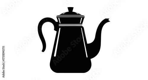 vintage teapot isolated on white background