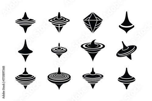 set of black and white symbols