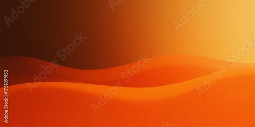 Abstract warm gradient background with flowing organic shapes and smooth curves in orange and brown tones