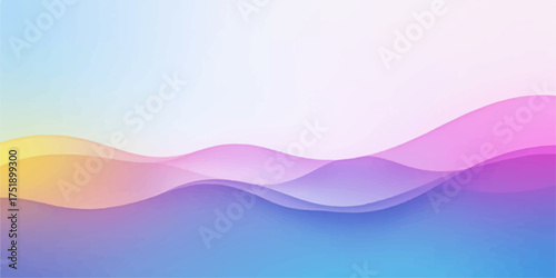 Abstract flowing waves of pastel colors creating a soft and ethereal modern background design