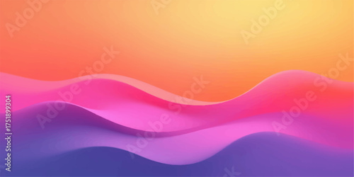 Abstract flowing wave of vibrant colors with a soft gradient background