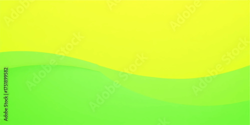 Vibrant abstract background with flowing organic shapes in bright yellow and lime green colors