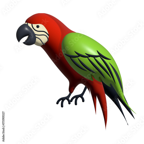 parrot on white background