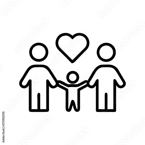 Family icon representing love and togetherness