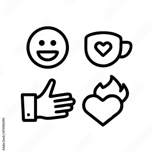 Four social media icons, representing engagement