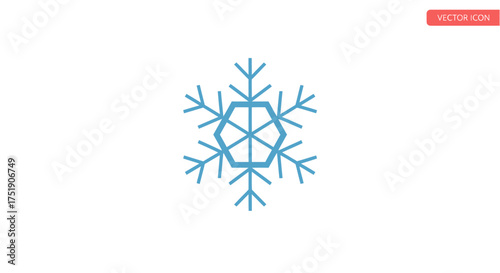 Intricate blue snowflake design with six symmetrical arms.