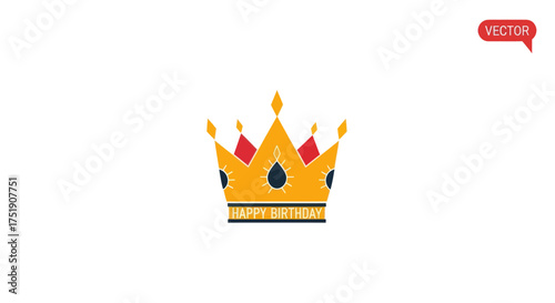 Golden Royal Crown with Ornate Design and Jewels.