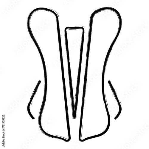 corset icon isolated on white background, vector illustration.