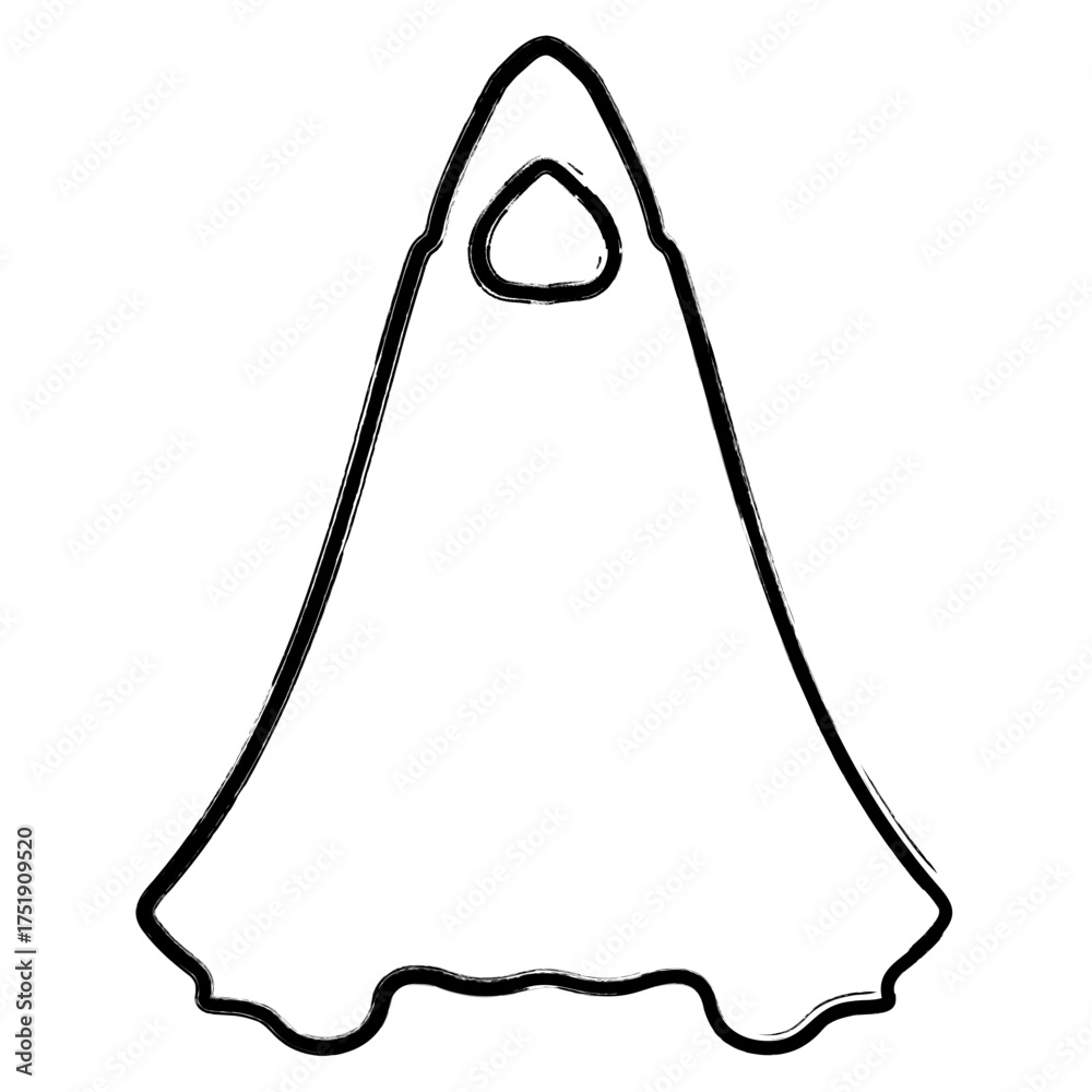 Naklejka premium dark robes icon, brush strokes, vector illustration on white background.