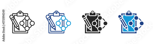 Creative Planning icon set multiple style collection