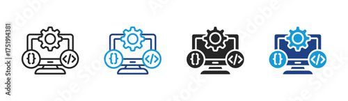 Code Setting icon set multiple style collection