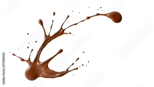 chocolate splash isolated on transparent background