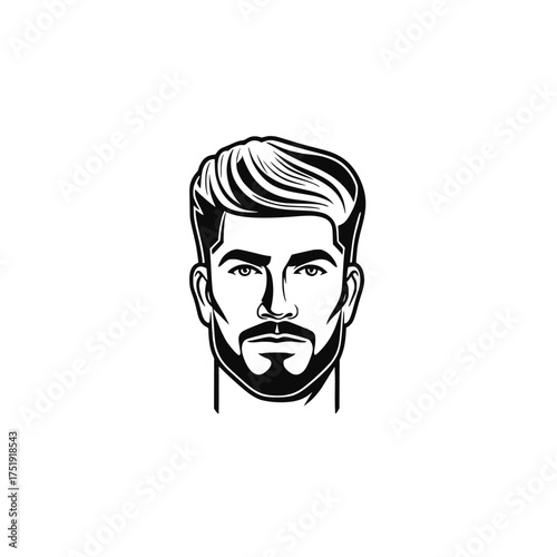 Young man with beautiful hair. Abstract portrait 