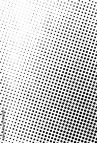 Seamless halftone black dot pattern on white background, perfect for vintage design, retro effects, comic art, or print textures.