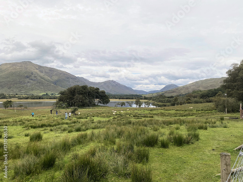 A view of the Scottish Countryside near Inverary on a cloudy day