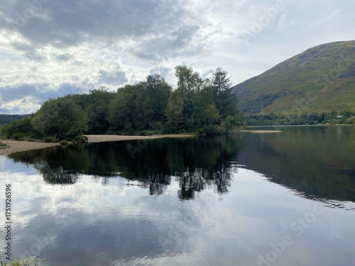A view of the Scottish Countryside near Inverary on a cloudy day